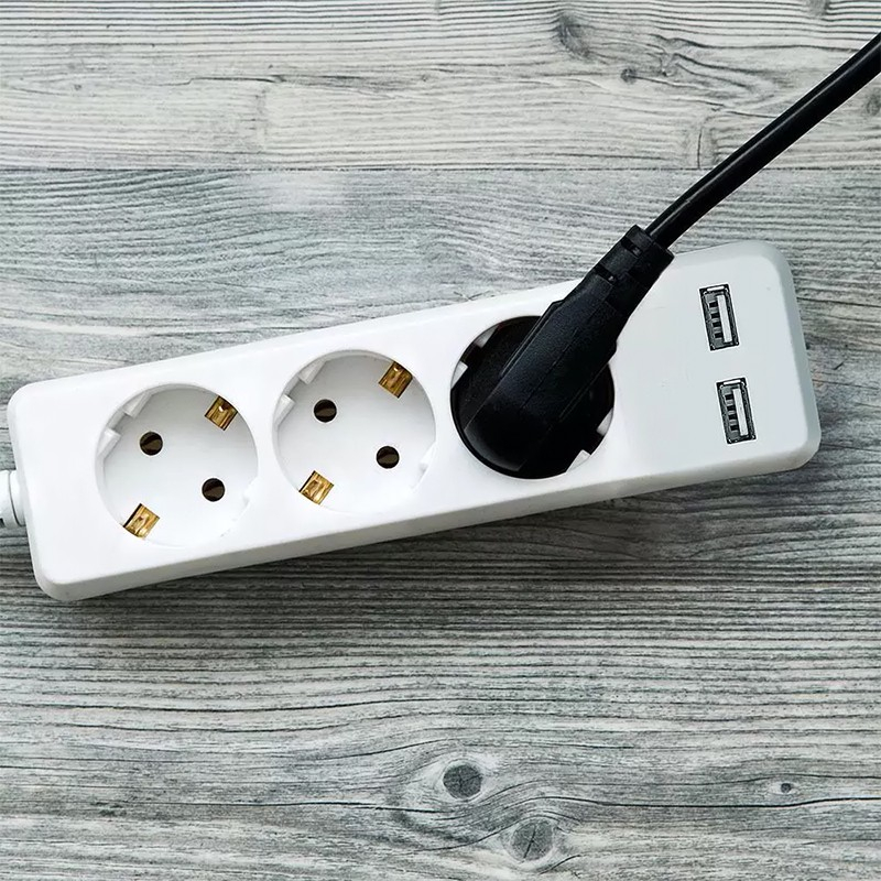 PRELUNGITOR 3 CAI + 2USB 5M(3G1.5MM2) ALB [5]
