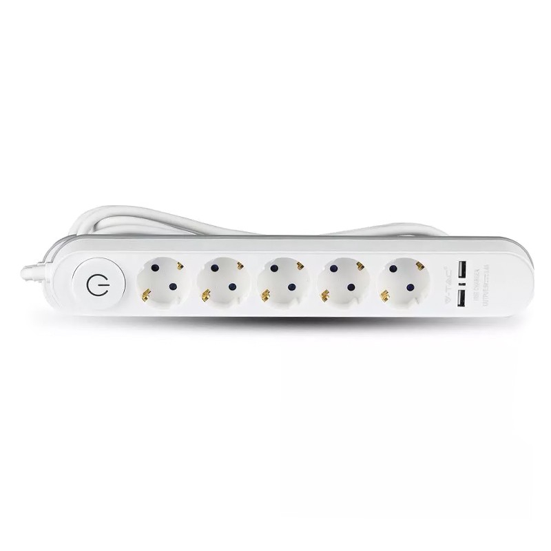 PRELUNGITOR 5 CAI CU INTRERUPATOR + 2USB 3M(3G1.5MM2) [4]