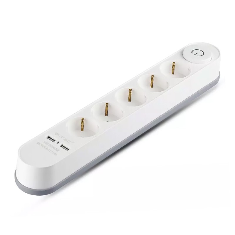 PRELUNGITOR 5 CAI CU INTRERUPATOR + 2USB 3M(3G1.5MM2) [3]