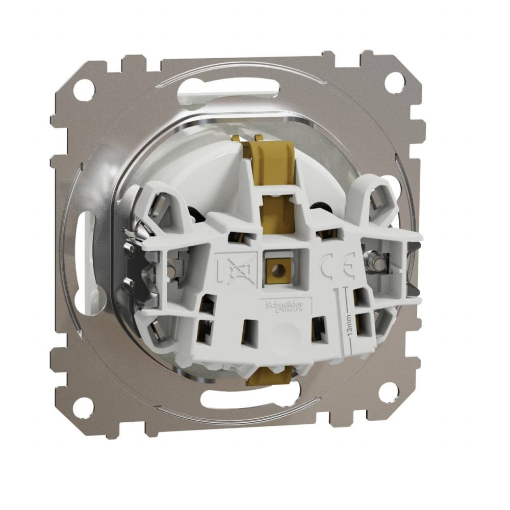 Priza simpla cu impamantare, 16A, IP20, Alb Schneider Sedna Design SDD111021 [5]