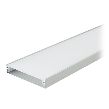 PROFIL ALUMINIU PENTRU BANDA LED 2M 50MM X 10MM - ARGINTIU [1]