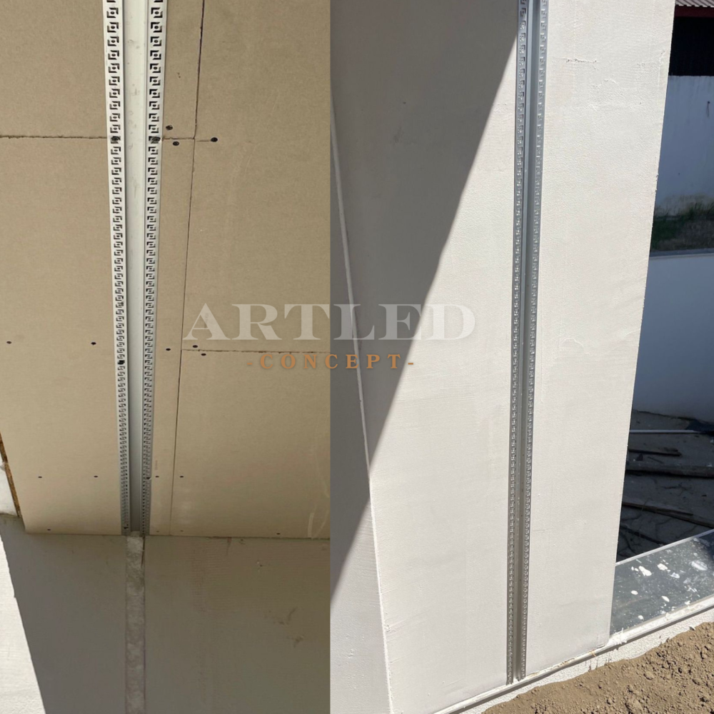 PROFIL ALUMINIU PENTRU BANDA LED INCASTRAT PENTRU RIGIPS 2M IP20 [2]