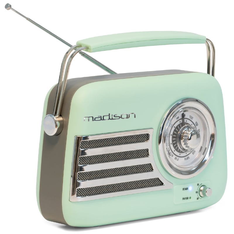 RADIO FM PORTABIL NOSTALGIA 15W CU FUNCTIE BLUETOOTH/AUX - VERDE [3]