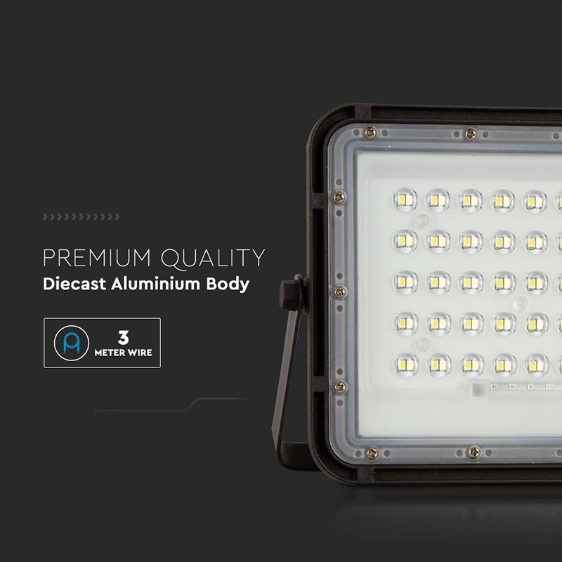 REFLECTOR CU INCARCARE SOLARA 10W 800LM 6400K - NEGRU [11]