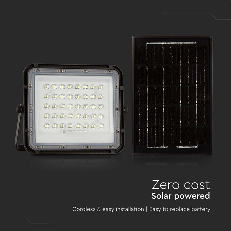 REFLECTOR CU INCARCARE SOLARA 6W 400LM 6400K - NEGRU [3]