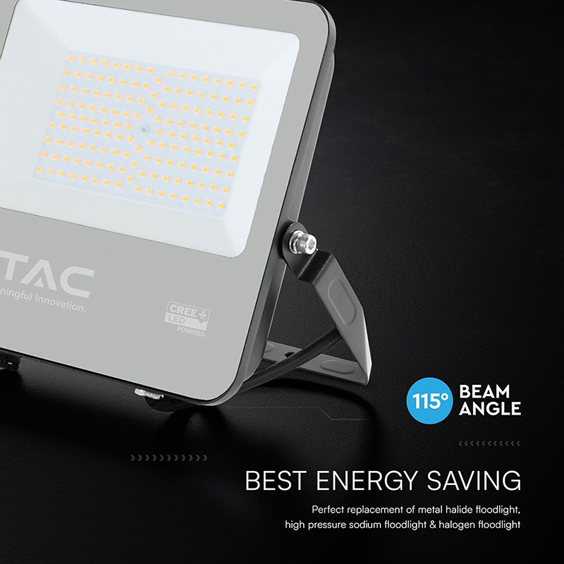 REFLECTOR LED 100W 135LM/W 6500K IP65 CABLU 1M CIP CREE - NEGRU/GRI [8]