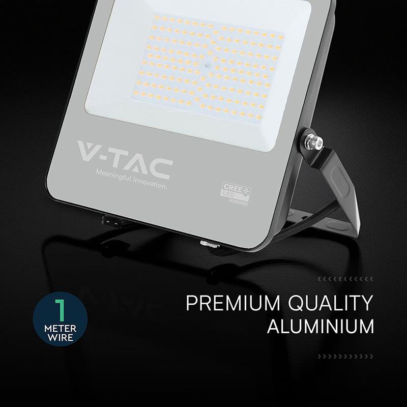 REFLECTOR LED 100W 135LM/W 6500K IP65 CABLU 1M CIP CREE - NEGRU/GRI [10]