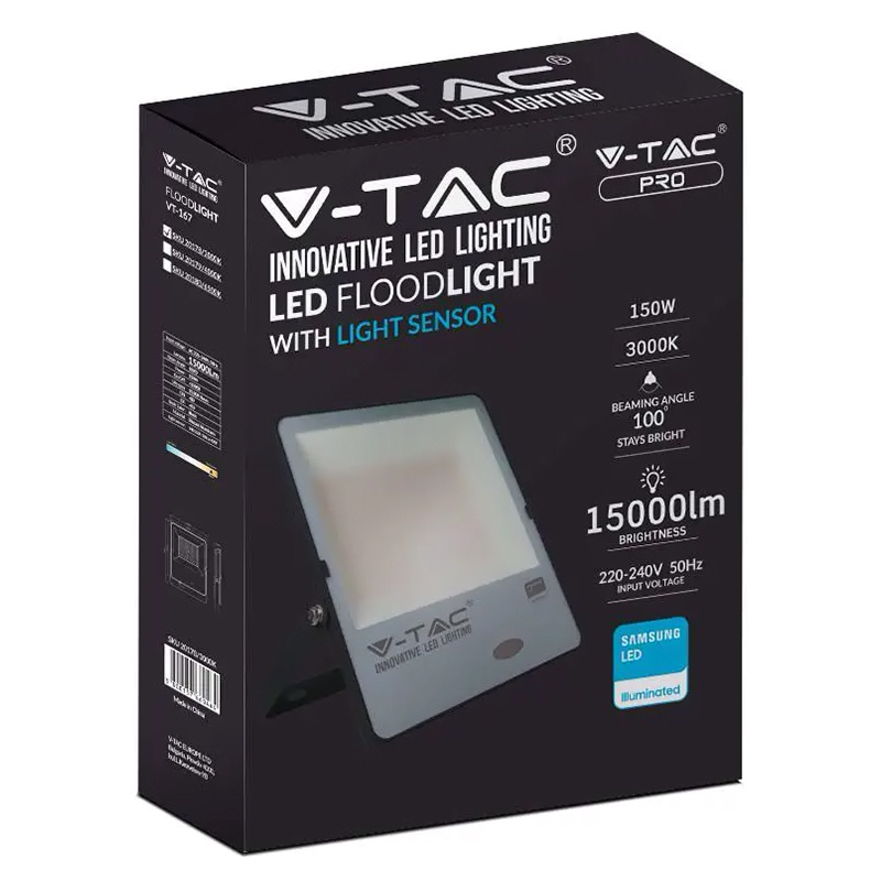 REFLECTOR LED 150W CU SENZOR CREPUSCULAR 6400K ALB RECE [3]