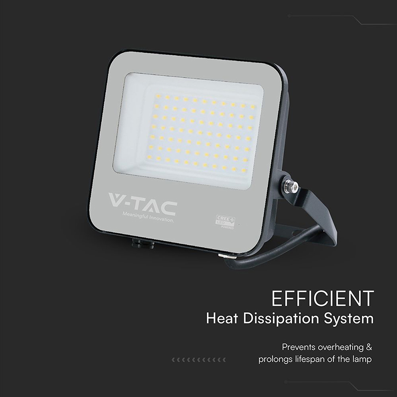 REFLECTOR LED 50W 135LM/W 6500K IP65 CABLU 1M CIP CREE - NEGRU/GRI [7]