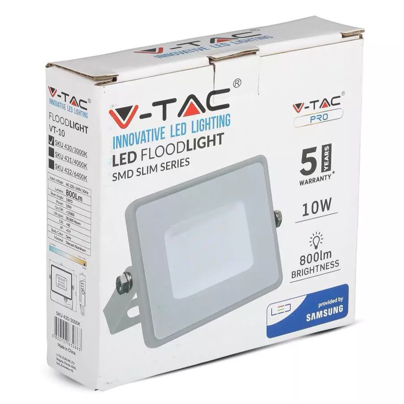 REFLECTOR LED SMD 10W 3000K IP65 GRI, CIP SAMSUNG [7]
