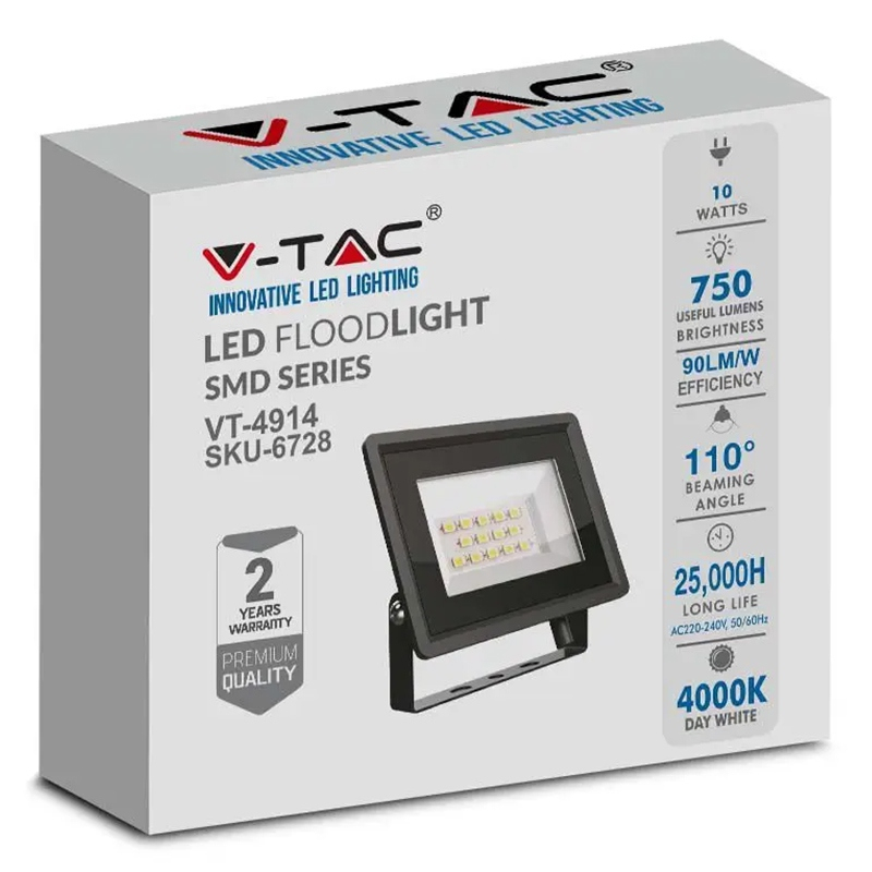 REFLECTOR LED SMD 10W 4000K IP65 - NEGRU [4]