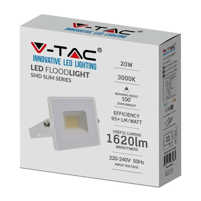 REFLECTOR LED SMD 20W 3000K IP65 - ALB [5]