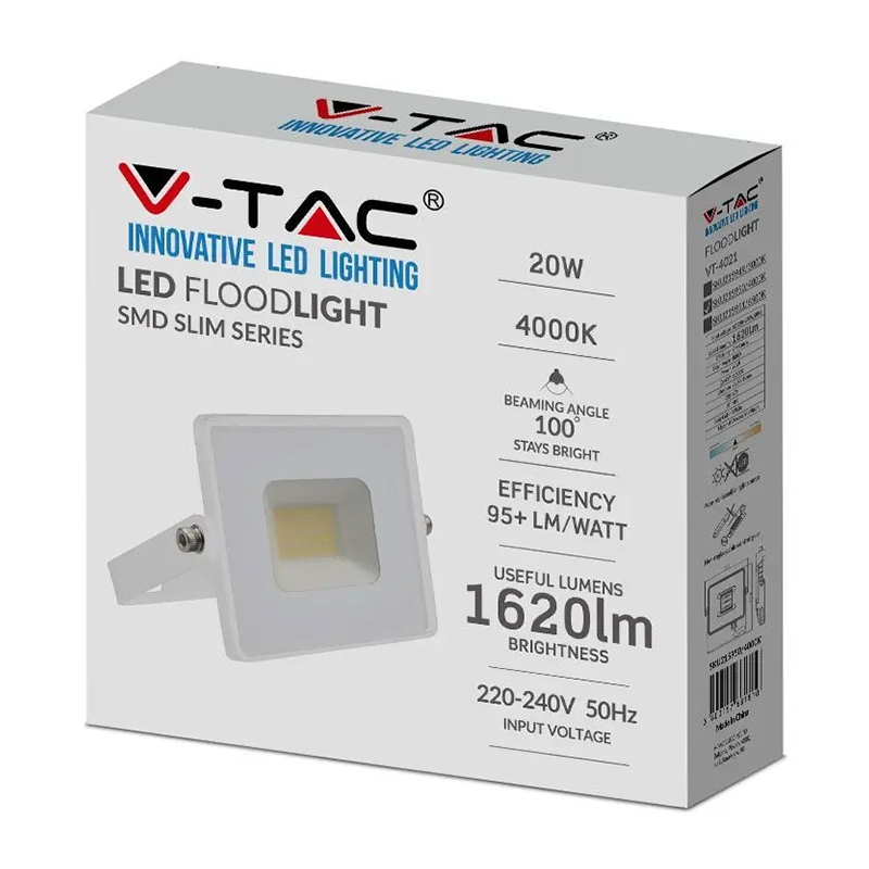 REFLECTOR LED SMD 20W 4000K IP65 - ALB [5]