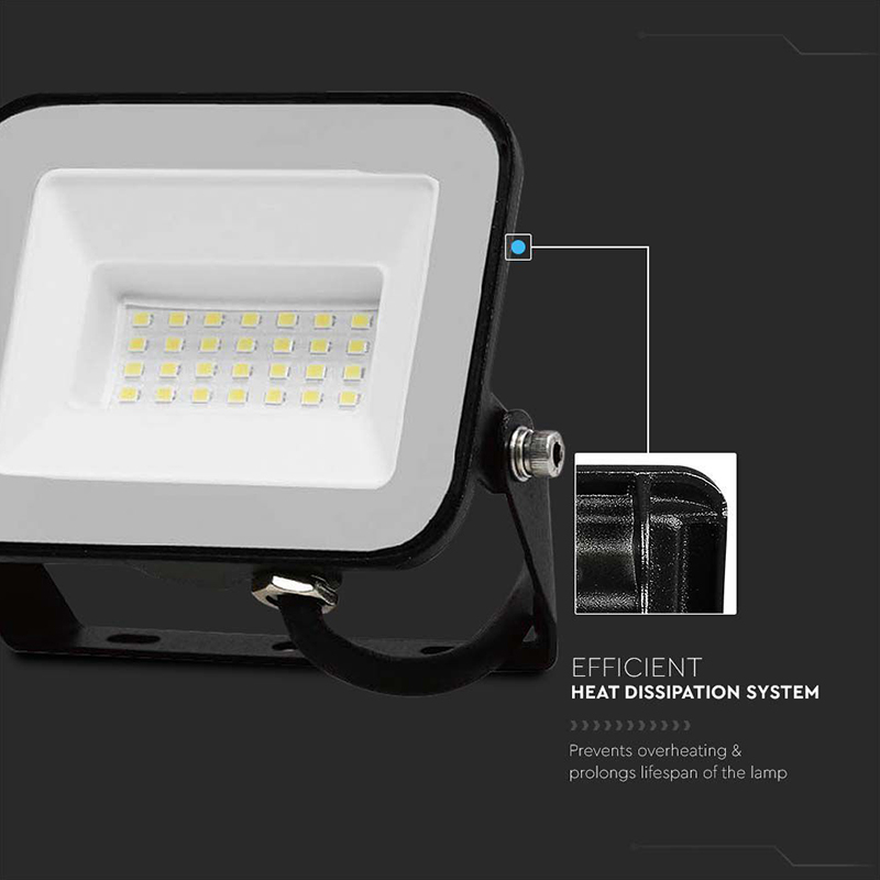 REFLECTOR LED SMD 30W 6500K IP65 CIP SAMSUNG - NEGRU [8]