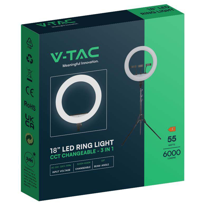 SELFIE RING LIGHT 55W CU TREPIED SI SUPORT 3 TELEFOANE [8]