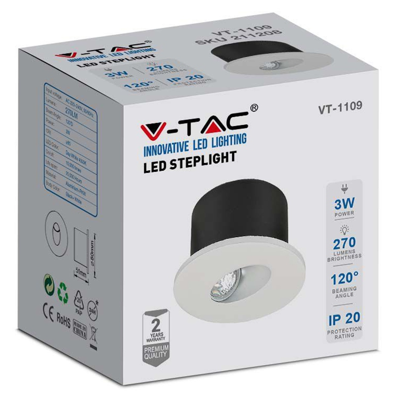 SPOT LED STEPLIGHT TREPTE 3W 4000K ALB NEUTRU [3]