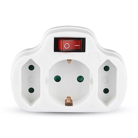 Adaptoare priza - ADAPTOR 3 PRIZE CU INTRERUPATOR 3X16A MAX 3500W