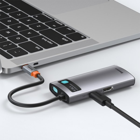 ADAPTOR MULTIFUNCTIONAL 4IN1 USB TIP C/HDMI/USB 3.0/USB2.0 + PD BASEUS [6]