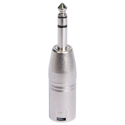 ADAPTOR XLR TATA - JACK 6.35 TATA STEREO METAL [3]