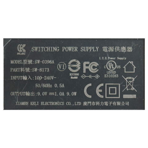 ALIMENTATOR 9V-1A MUFA 5.5/2.5 [3]