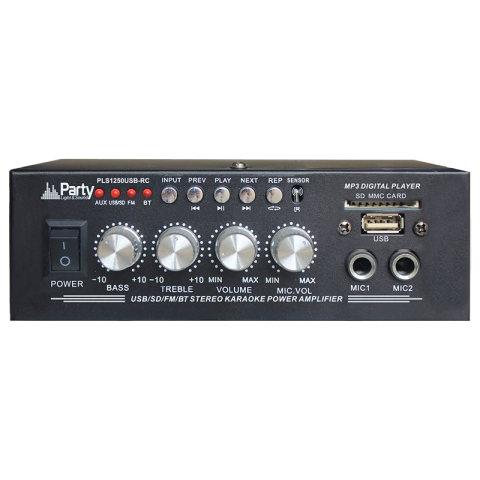 AMPLIFICATOR KARAOKE 2X25W CU BLUETOOTH/USB/SD/AUX SI TELECOMANDA [1]