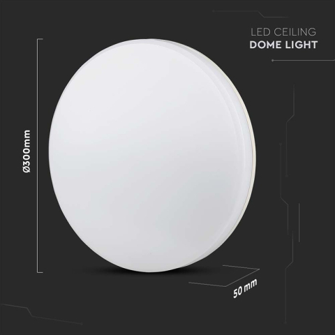 APLICA LED IP44 25W 6500K ALB RECE - ROTUND [5]