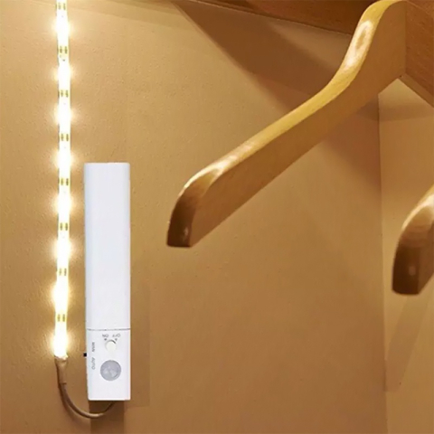 Bandă LED 2835 2.4W 1m 2700K cu Senzor Mișcare Alimentare pe Baterii 4xAAA V-TAC SKU-2573 [3]