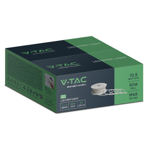 BANDA LED SMD 2835 10.5W/M 220-240V IP65 VERDE ROLA 50M [2]