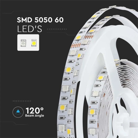 BANDA LED SMD5050 60LED/M RGB + ALB NEUTRU IP20 5M [8]