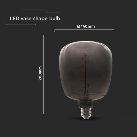 BEC FILAMENT LED 4W E27 STICLA NEAGRA [3]