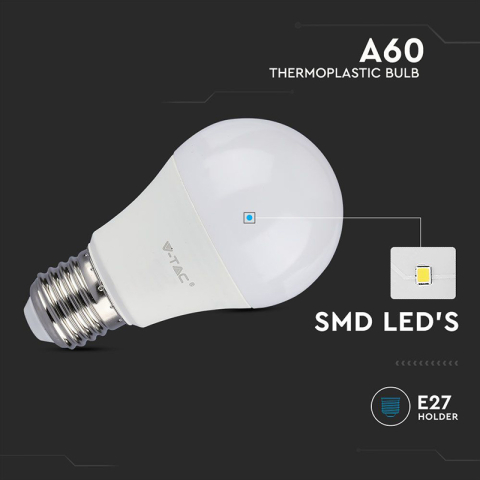 BEC LED A58 E27 8.5W 6400K ALB RECE CIP SAMSUNG [3]