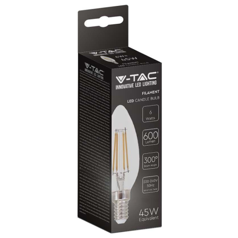 BEC LED E14 6W CU FILAMENT 6400K ALB RECE [2]