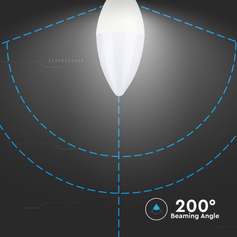 BEC LED E14 7W 3000K ALB CALD, CIP SAMSUNG [6]