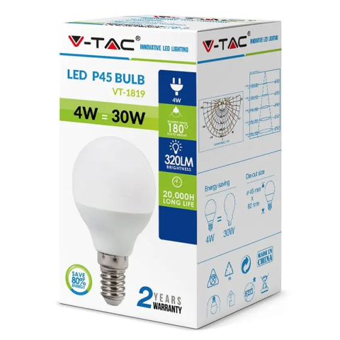 BEC LED E14 P45 3.7W 3000K ALB CALD [2]