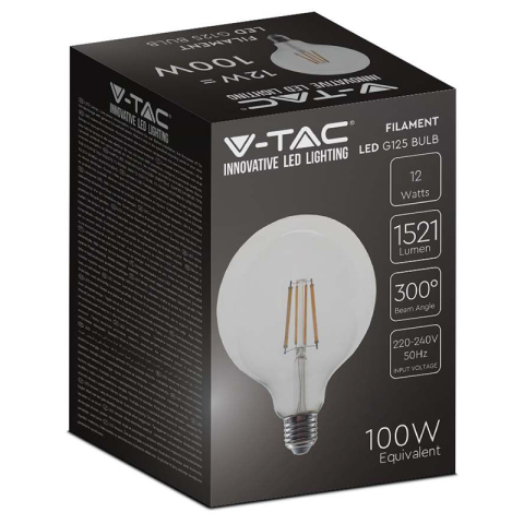 BEC LED G125 E27 12.5W CU FILAMENT 3000K ALB CALD [2]