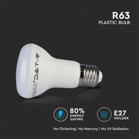 BEC LED R63 E27 8.5W 6500K ALB RECE, CIP SAMSUNG [5]