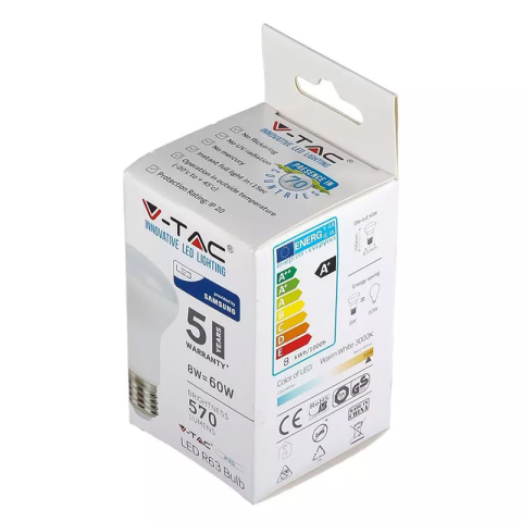 BEC LED R63 E27 8W 3000K ALB CALD, CIP SAMSUNG [4]