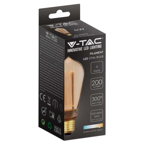 BEC LED ST64 E27 4W CU FILAMENT1800K MODEL EDISON [2]