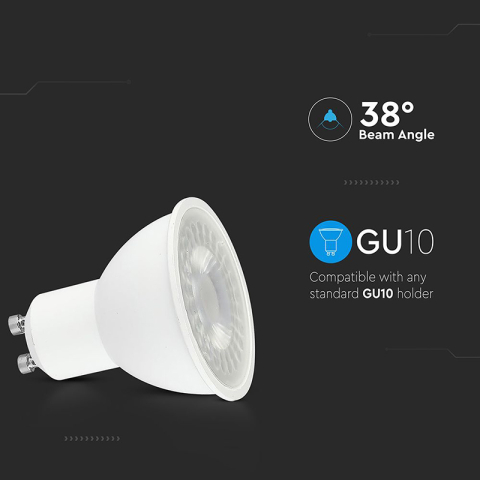 BEC SPOT LED GU10 7.5W 220-240V 6400K ALB RECE [6]
