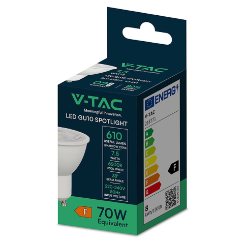BEC SPOT LED GU10 7.5W 220-240V 6400K ALB RECE [3]