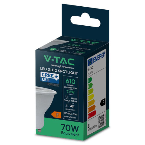 BEC SPOT LED GU10 7.5W 38' 4000K ALB NEUTRU, CIP CREE [2]