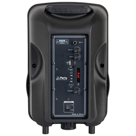 BOXA ACTIVA 8"/20CM 15W ILUMINAT LED CU BT/USB/MSD/FM + STAND + MICROFON [5]