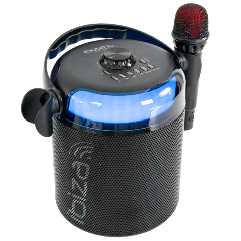 BOXA KARAOKE CU 2 MICROFOANE WIRELESS BT/USB/MSD/AUX - NEGRU [4]