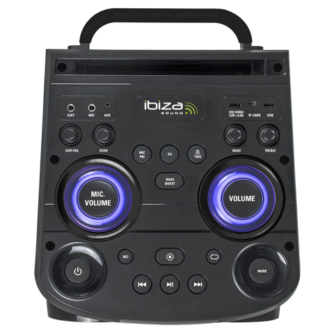 BOXA PORTABILA 2X10" BLUETOOTH/AUX/USB + MIC WIRELESS UHF [6]