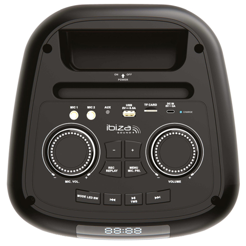 BOXA PORTABILA 2X8"/20CM 200W RMS CU USB/SD/BLUETOOTH [5]