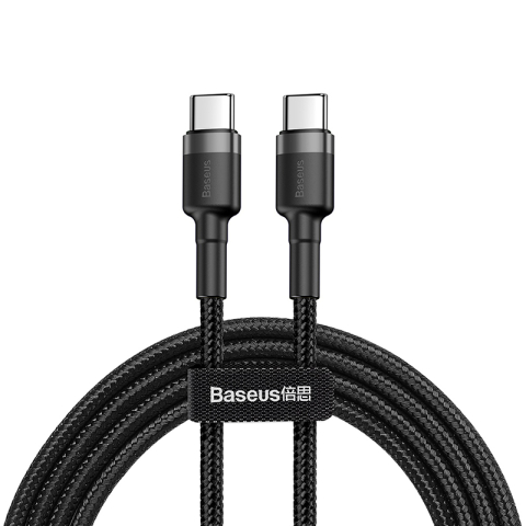CABLU USB TIP C - TIP C PD 2.0 60W 3A 1M BASEUS - GRI/NEGRU [1]