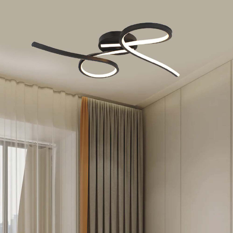 CANDELABRU LED 24W 3000K 61X12CM - NEGRU [6]