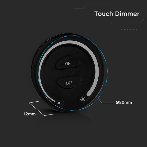CONTROLLER BANDA LED TOUCH LUMINA ALBA - NEGRU [4]