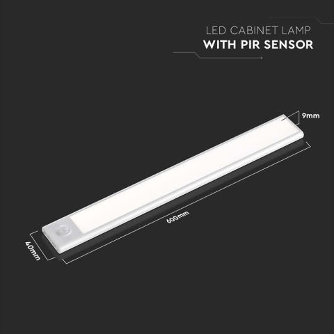CORP ILUMINAT LED 2W 3000K IP20 CU SENZOR MISCARE - ARGINTIU [6]