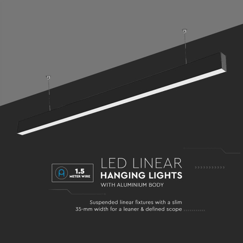 CORP ILUMINAT LED LINIAR 40W 4000K - NEGRU [9]